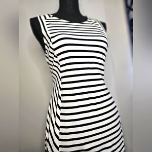 Navy and White Stripe Dress